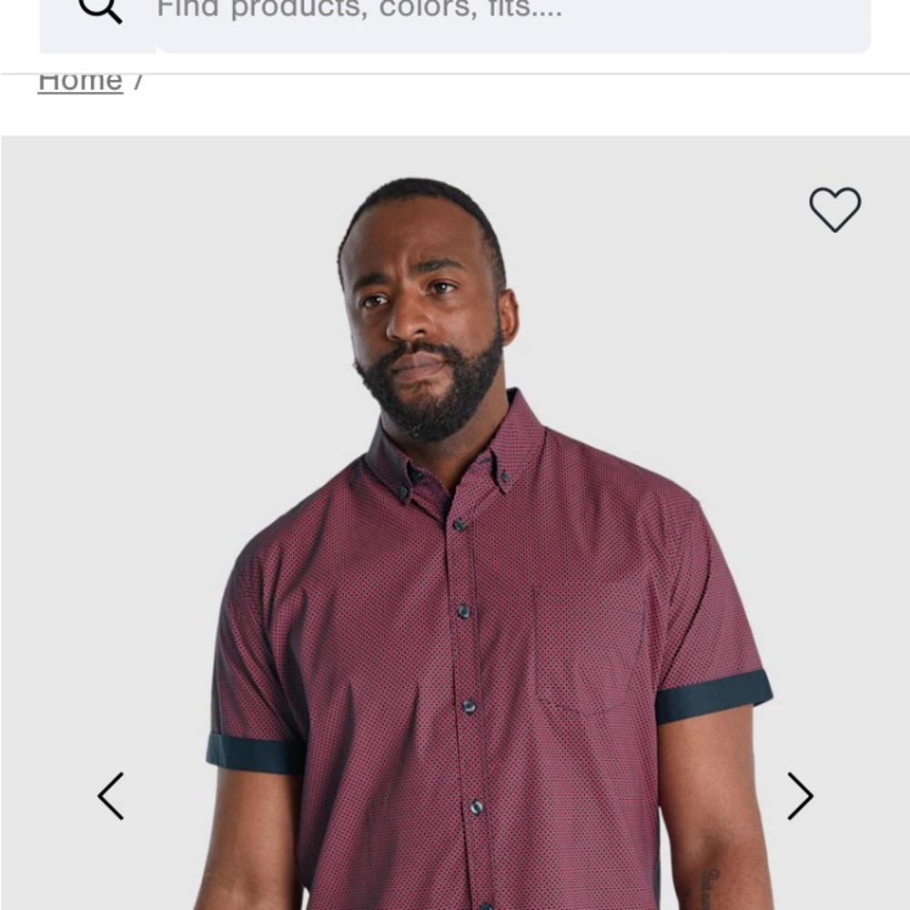 - Johnny Bigg Anslow burgundy stretch short sleeve shirt NWT sizes 6XL